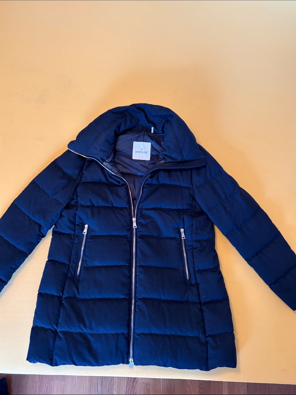 Moncler Women's Dark Navy Quilted Puffer Coat